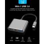 USB C to HDMI Adapter(4k@60Hz), USB Type C Adapter Multiport AV Converter with 4K HDMI Output USB C Port and USD3.0 Fasting Charging Port Compatible for MacBook Pro, iPad Pro 2018, Galaxy S20 and More