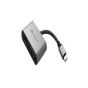 Adam Elements Casa VH1 USB Type-C to VGA and HDMI Adapter - Grey