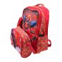 Gharibo Bags School Backpack With Lunch Bag and Pencil Case for Boys, Spider Man Pattern - Red