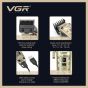 VGR Rechargeable Hair Clipper, Dry, Gold - V-005
