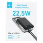 Anker Powercore Power Bank, 10000 mAh, 3 Ports, Black - A1257P11
