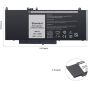 Oyomba Battery Replacement for Dell Laptops, 62Wh - Black
