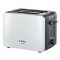 Bosch Toaster, 2 Slices, 1090 Watt, White/Grey - TAT6A111