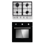 Fresh Set Of Built-In Gas Hob, 4 Burners And Electric Oven With Grill