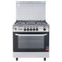 Fresh Italiano Gas Cooker, 5 Burners, Stainless Steel - 57824