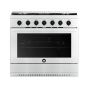 Fresh Professional Plus Gas Cooker, 5 Burners, Stainless Steel - 20837