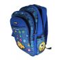 Gharibo Bags School Backpack With Pencil Case For Kids, Emoji Pattern - Blue