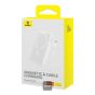 Baseus Magnetic Mini Wireless Power Bank with Built-in Type-C Cable, 1 Port, 10000 mAh, 30W, White - P1002210B223-00