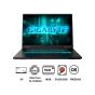 Gigabyte A16 GA6H Gaming Laptop, Intel Core i5-13420H, 512GB SSD, 16GB RAM, 16 Inch, WUXGA, FHD+, 165Hz, NVIDIA GeForce RTX 4050 6GB GDDR6, FREEDOS - Black Steel
