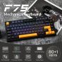 كيبورد جيمنج لاسلكي ايبوميكر x Aula F75، بمفاتيح LEOBOG Reaper - اسود