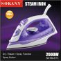Sokany Steam Iron, 2000 Watt, Purple- SK-YD-2111