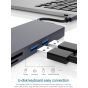 USB Type C 8 in 1 Hub - Grey