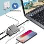 موزع USB 4 في 1، مع 4K HDMI - اسود