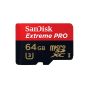 SanDisk Extreme Pro Micro SDXC Memory Card and Adapter, 64GB - SDSQXCY-064G-GN6MA