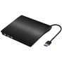 External DVD Burner, CD Writer, USB 3.0 For Laptop - Black