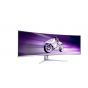 Philips Evnia 48.9 Inch Dual QHD QD OLED Curved Gaming Monitor, 144Hz, Silver - 49M2C8900L