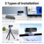 UGREEN Webcam with Microphone, 1080P, Grey - 15728