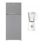 Beko No-Frost Top Freezer Refrigerator, 430 Liters, Inverter, Silver - RDNE430K02DXI, with Blender, 1.5 Liters, 600 Watt - TBN 62608 W