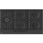 Gorenje Gas Built-in Hob, 900mm, 5 Burners, Black - GW951MB