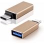 محول كيندكس USB فئة C الي USB3.0 فئة A OTG، ذهبي - KX 1750