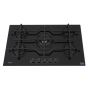 Fresh Gas Built-in Hob, 90cm, 5 Burners, Black- 17512 with Fresh Built-In Dual Fuel Oven with Grill, 56 Liters, Black - GEOFR60CMB, and Built-in Hood, 90 CM, Black - Classic 90 - BL