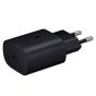 شاحن سامسونج، 25 وات، منفذ USB فئة C، اسود - EP-TA800XBEGWW مع كابل USB فئة C  الى USB فئة C، طول 1.8 متر - EP-DX310JBEGWW