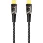 كابل للشحن ونقل البيانات ويوو USB-C مزدوج، 2 متر، اسود - TM02