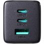 Joyroom GaN Ultra Fast Charger, 65 Watt with Type-C to Type-C Cable, 100 Watt, Black - JR-TCG01
