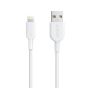 Anker USB Type-A to Lightning Charging Cable, 3ft, White - A8432H22