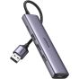 موزع USB يو جرين 4 في 1، رمادي - CM473-20805