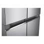 LG No Frost Refrigerator with Inverter Motor, 655 Liters, Silver - GC-B257SLWL