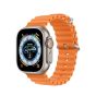 T800 Ultra Smart Watch Series 8, 49mm - Black with Extra Silicone Strap - Orange