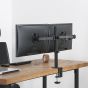 Aluminum Dual Arm Holder for 13 to 32 Inch Monitors - Black