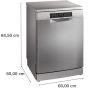 Bosch Series 6 Freestanding Dishwasher, 60 CM, 13 Persons, Stainless Steel - SMS6EMI11V