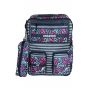Gharibo Bags School Backpack With Pencil Case For Kids, Art Pattern - Black and Purple