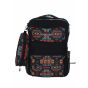 Gharibo Bags School Backpack With Pencil Case For Kids, Motif Pattern - Black
