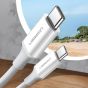 كابل USB-C يوجرين، 60 وات، 1 متر، ابيض - US264