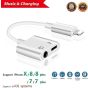 Headphone Jack Adapter for iPhone Car Charger 3.5mm Aux Earphone Audio Splitter and Charge Connector for iPhone 7/8/X/7 Plus/8 Plus/XS MAX Support Jack Dongle Converter and Charger Compatible All iOS