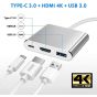 USB C to HDMI Adapter(4k@60Hz), USB Type C Adapter Multiport AV Converter with 4K HDMI Output USB C Port and USD3.0 Fasting Charging Port Compatible for MacBook Pro, iPad Pro 2018, Galaxy S20 and More