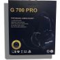 سماعة رأس للالعاب سلكية G700 برو RGB بميكرفون - اسود