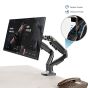 North Bayou Dual Monitor Stand, 17-27 Inches - Black
