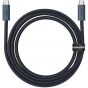 كابل من USB-C إلى USB-C باسيوس فلاش سيريز 2، بطول 1 م - اسود