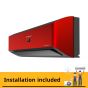 Sharp Split Plasmacluster Air Conditioner, 2.25 HP, Inverter, Cooling and Heating , Red - AY-XP18YHER