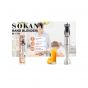 Sokany Hand Blender with Ice Crushing Blades, 800 Watt, Silver - SK-1728