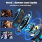Kotion Each Y1 RGB Lights Gaming Over-Ear Headphone with 3.5mm 4 Pole Jack and USB for LED Light