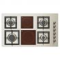 Kitchen Line Gas Built-in Hob, 90cm, 4 Burners, 2 Inductions, Brown and Silver - JP4BVSM0HHXS