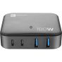 Cellularline Multipower Magnus USB Hub, 4 Ports, 100 Watt - Black