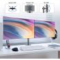 Pholiten Dual Arm Holder for 13 to 32 Inch Monitors - Black