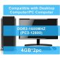 ذاكرة رام UDIMM DDR3 تيك ميو، 2 بسعة 4 جيجا  - ازرق