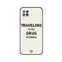 جراب ظهر مورو لورنت بطبعة عبارة Traveling Is My Drug Of Choice لهواوي نوفا 7i